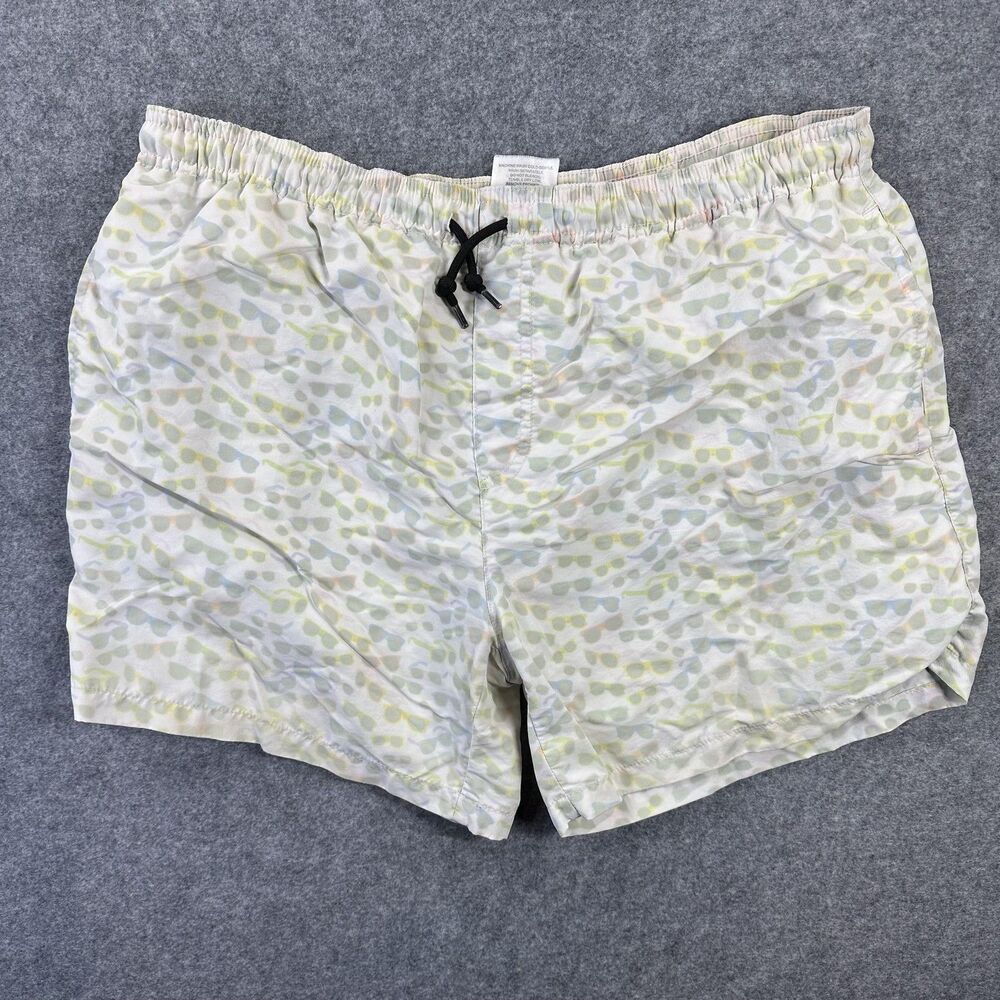 Bearbottom Swim Trunks Mens Medium Multicolor Sunglasses Print Mesh Lined Beach